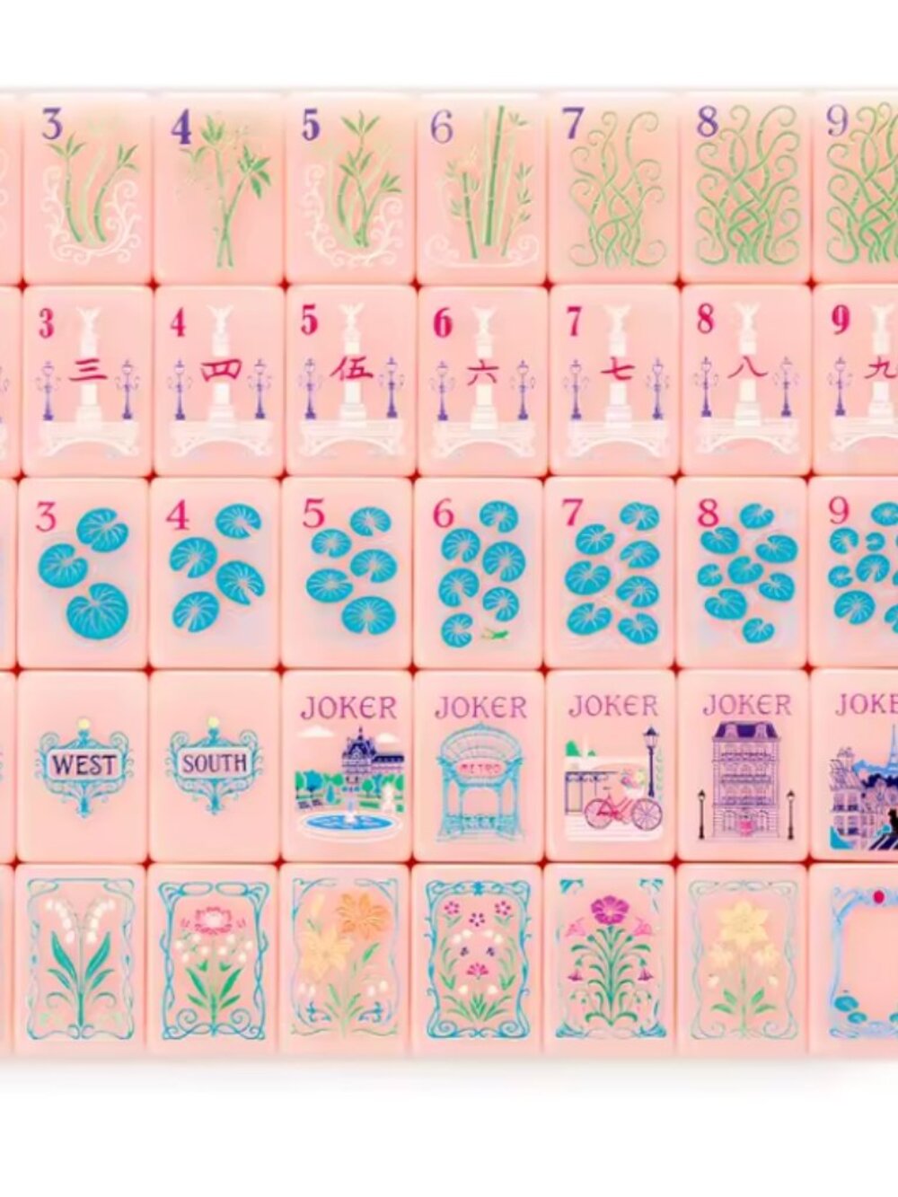 Parisian Theme American Mahjong Tile Set